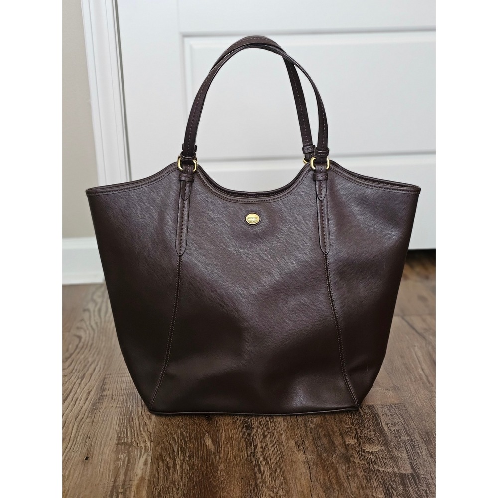 Coach Taylor Tote Brown Saffiano Leather Shoulder Bag F26103